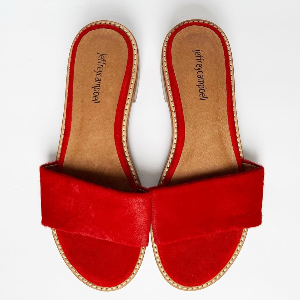 Jeffrey Campbell Bold Red Slide Sandals